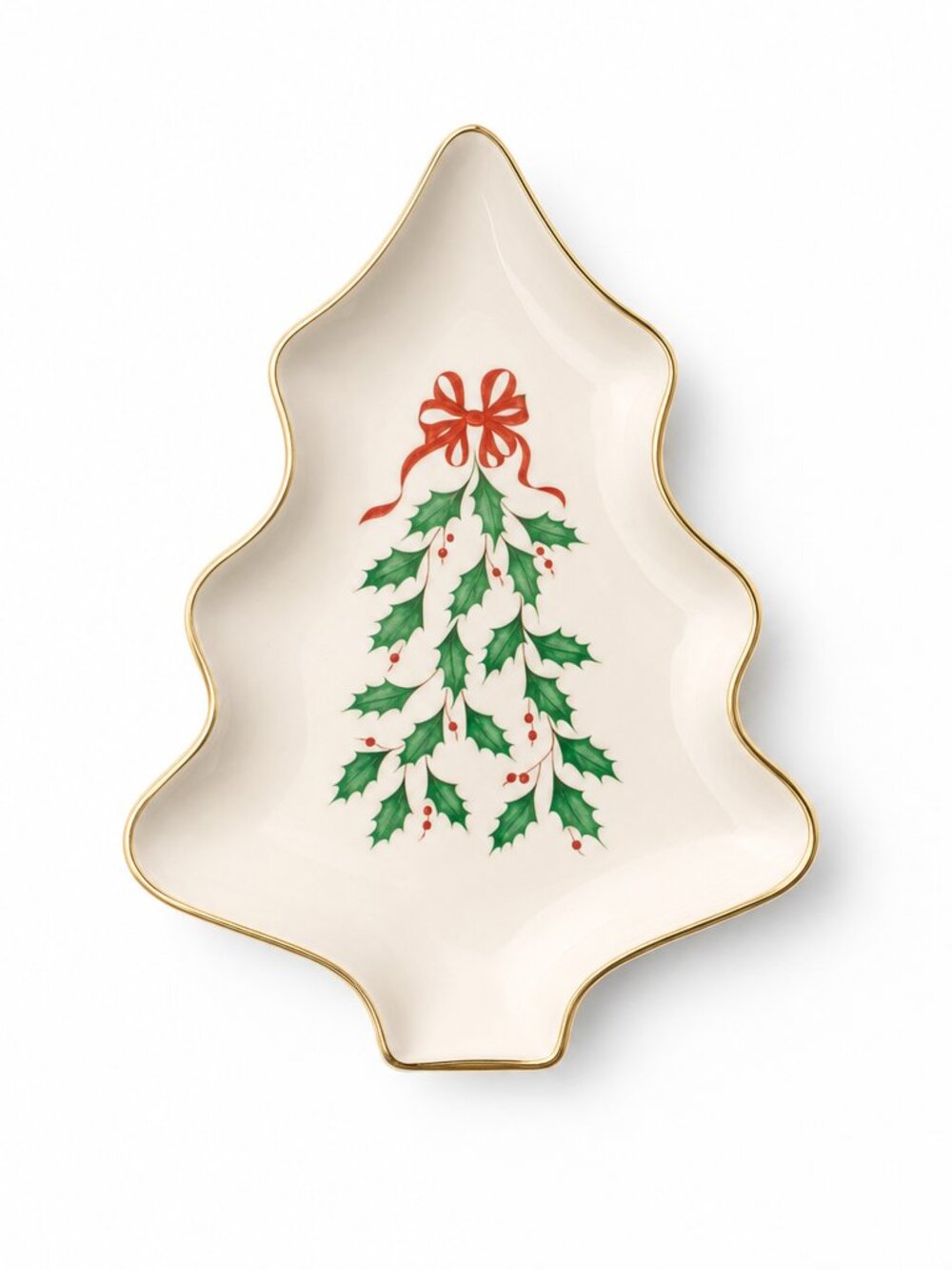LENOX CHRISTMAS TREE DISH - Picture 1 of 5